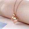 Mcel 14K Melting Chubby Heart Necklace