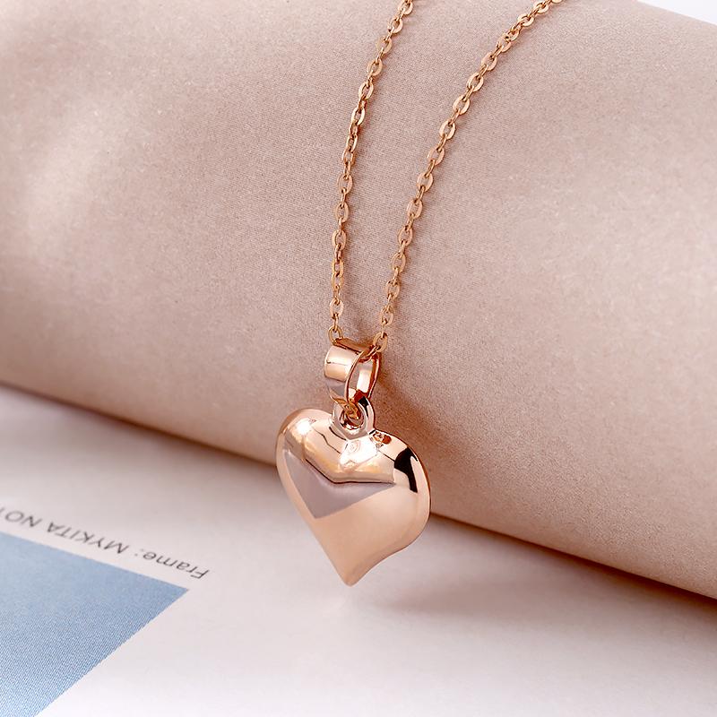 Mcel 14K Melting Chubby Heart Necklace