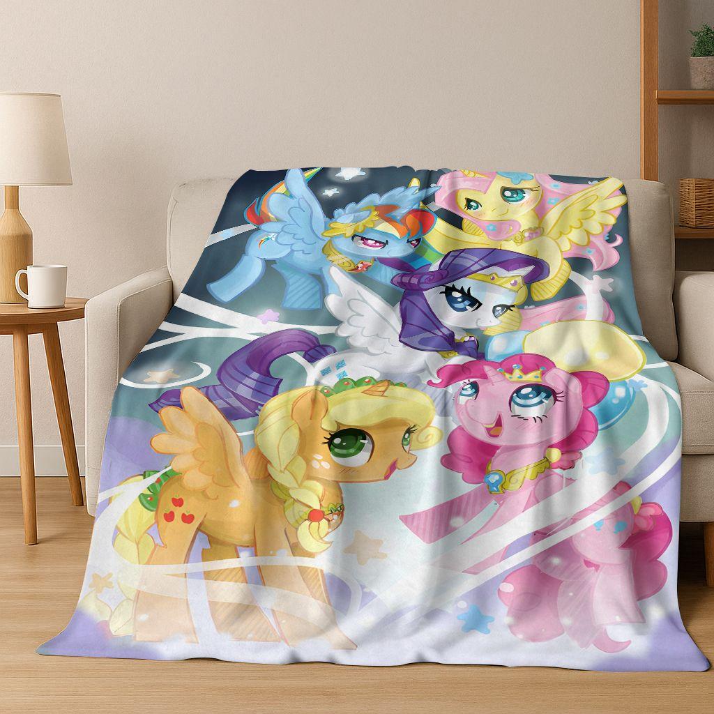 26 Style My Little Pony Unicorn Cartoon Flannel Blanket,Warm and Cozy Soft Throw Blanket for Home Bedroom Bed Sofa Cover Kids