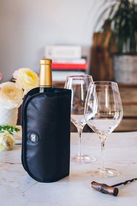 Refroidisseur de bouteilles - BRA - A195026 - Tissu nylon - Gel solide - Noir