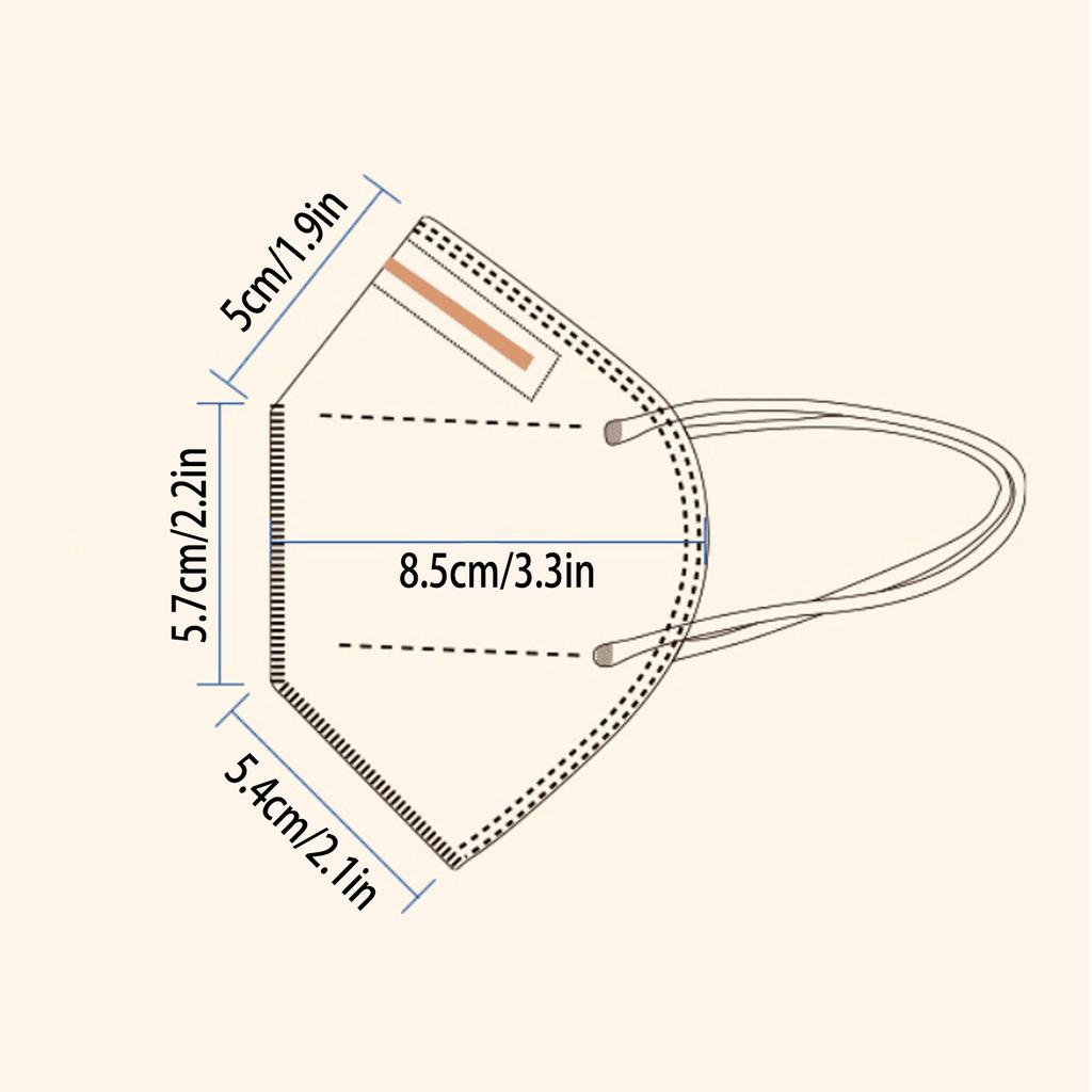 50PC Children Printed 5-Layer Mask Dust-Proof Windproof Mist Pollution Filter