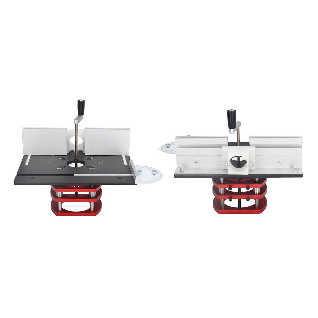 Router Lift with Top Plate Router Lifting Base Woodworking Slotting Trimming Chamfering Table Top Black