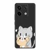 For Redmi Note 13 pro Case Pink Phone Case Fashion Silicone TPU Soft Back Cover Redmi Note 13 Pro Flower Capa 6.67" Cats Coque