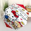 Hello Kitty,Food Automatic Folding Umbrella-Simple 8-Rib Design, Bright Cartoon Pattern, Durable Iron Frame, Suitable For Travel, Outdoor, B