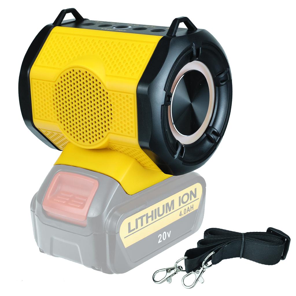Speaker For Milwaukee/Makita/Dewalt 18-20V Li-ion Battery With USB Type-C Port Bluetooth-compatible Player Loudspeaker Amplifier