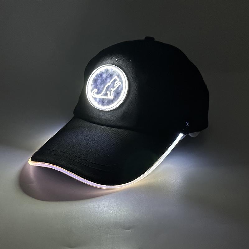 LED Leuchtender Totenkopf Baseballkappe Blinkende Leuchtende Halloween Partykappe Niedliche Logo-Kappe für Damen Herren Hip-hop Club Auftrittsbedarf