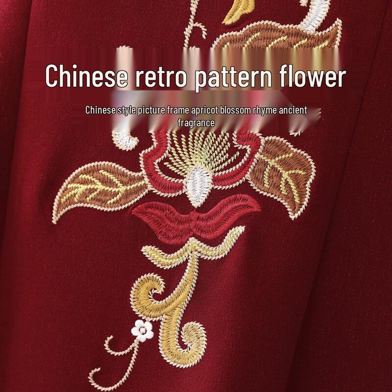 New Chinese Style Embroidered Two-Piece Suit for Middle-Aged Women