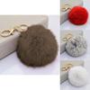 Charming Soft Cute Rabbit Fur Ball Pompom Key Chain For Cell Phones And Handbags