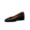 Fashion New Spring/Autumn Square Toe Women Pumps Chunky Heels Genuine Leather Loafers Shoes for Women Ladies Shoes Zapatos De Mujer