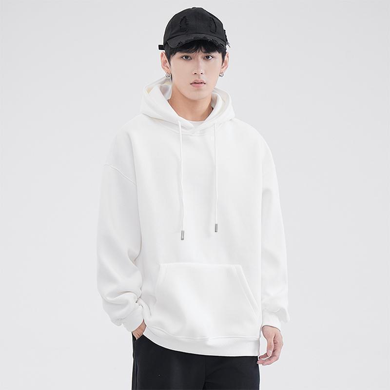 Yu Wenle Retro Hoodie - Men's Trendy Heavyweight Pullover for Spring & Autumn