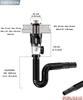 Universal Flip Stainless Steel Washbasin Washbasin Sink Wall Drainage Pipe Kitchen Bathroom Accessories Anti Odor Drainage Pipe