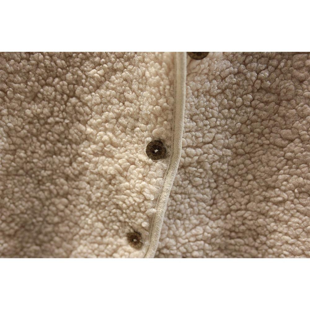 Winter Fleecewesten aus Lammhaar Warme Dicke Ärmellose Jacke Mode Knopf Weste für Damen