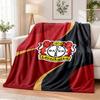 Bayer Leverkusen Football Printed Flannel Blanket Warm Comfort Bed Throw For Indoor Home Decoration