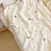 GPPNKC Baby Bubble Gauze Cartoon Embroidery Blanket