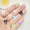 50PCS Mixed Resin Cute Mini Colorful Bow Streamer Flat Back Rhinestone DIY Nail Art Applique Crafts Accessories