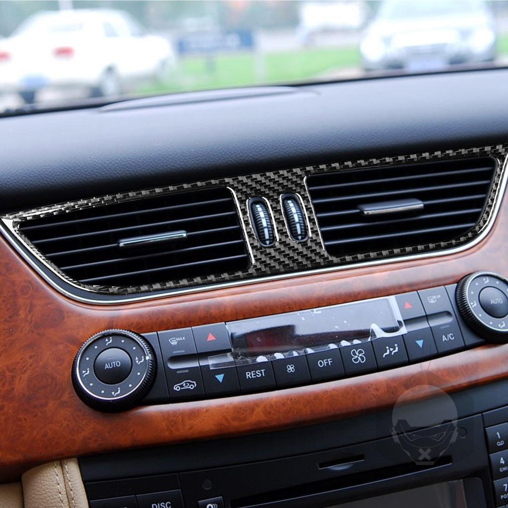 For Mercedes-Benz CLS C219 2004-2009 Central Control Air Outlet Sticker Cover Trim Carbon Fiber Interior Styling