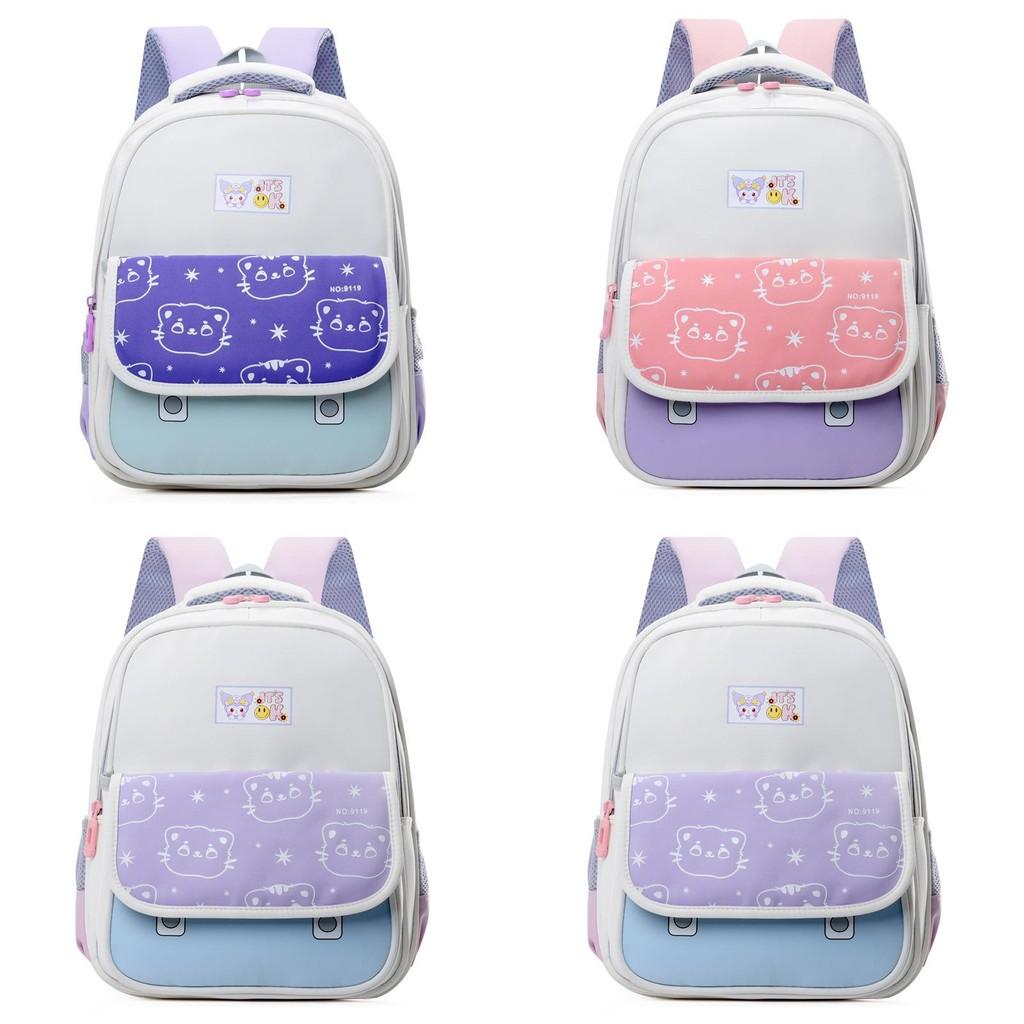Cute And Fun Purple And Pink Cartoon Backpack For Young Children School Use