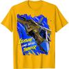 Stealth Fighter Jet Graphic Tshirt Men Casual Crewneck Cotton Print Tee