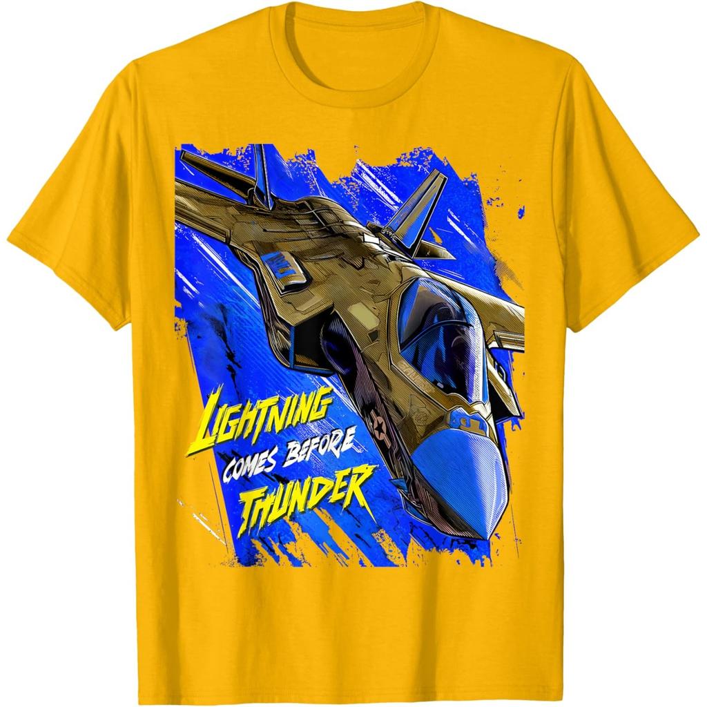 Stealth Fighter Jet Graphic Tshirt Men Casual Crewneck Cotton Print Tee