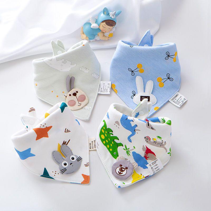 Unisex Triangle Baby Bibs: Pure Cotton, Waterproof, Super Soft, Double Snap, Scarf Wrap