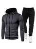 Polka Dot Men's Sportswear Set with Zip Hoodie and Sweatpants
