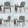 Stretch Velvet Chair Covers Low Back Split Design Dustproof Slipcovers for Dining Room Furniture Home Party Decor