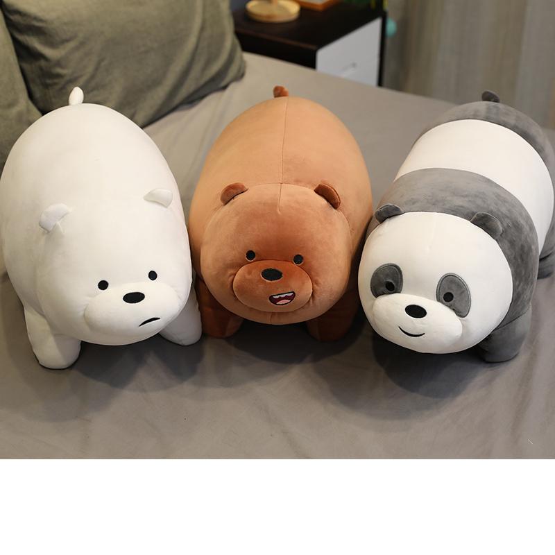 Practical Home Decor Unisex Kawaii We Bare Bears Plush Toys Grizzly Panda Ice Bear We Bare Bears Stuffed Dolls We Bare Bears Plushies Figures Gifts