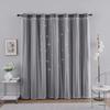 Lace Blackout Curtains Double Layer with Sheer Star Pattern Embroidery Thermal Insulated Curtain Princess Curtain  Luxury Double Layer Curtains