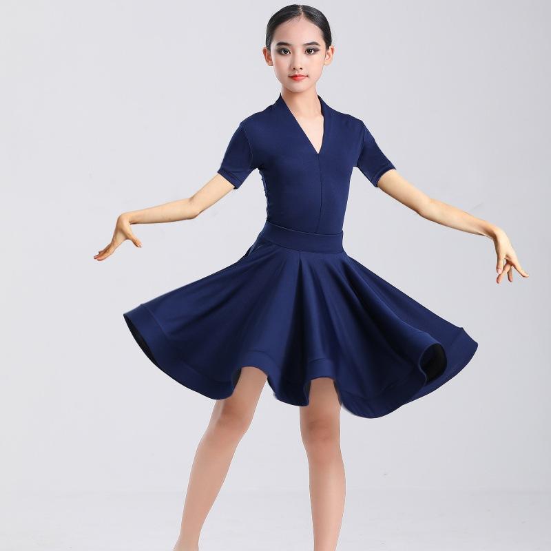 Girl Latin Dance Training Costume Children's Performance Costume Competition Regulations Latin Dance Dress