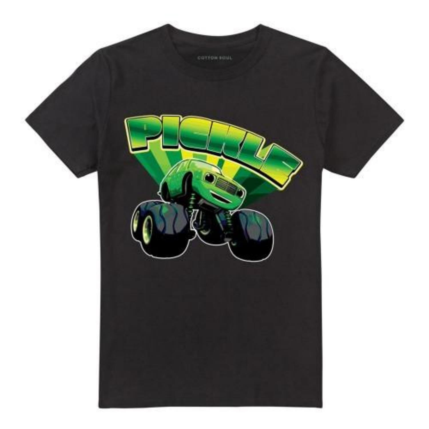 

Blaze & The Monster Machines Unisex Adult Pickle Badge T-Shirt S чёрный