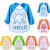 1Pc Cute Baby Bibs Waterproof Long Sleeve Apron Children Feeding Smock Bib Burp Painting Drawing Soft Toddler Clothing Bandana Bibs