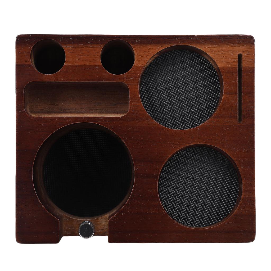 Coffee Tamping Station Portafilter Holder   Wood Coffee Tamper Station Multi Accessory Storage