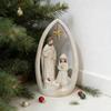 Harz Krippen-Ornament Heilige Familie Figurinen Harz Krippenszene Figuren Set Heilige Familie Weihnachts-Ornament Maria Josef Baby