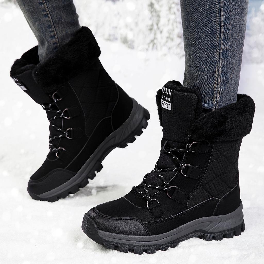 Women's Shoes Winter Fashion Ankle Boots Women Keep Warm Female Lace Up Waterproof Boots Ankle Shoes Street Nurse Boot