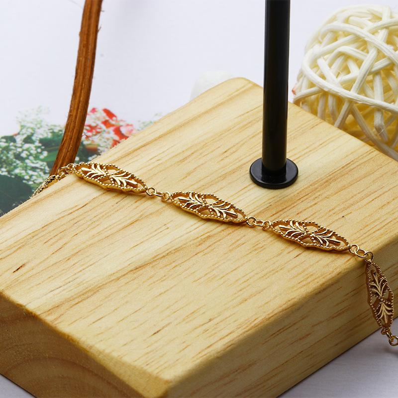 Retro Diamond Hollow Pattern S925 Sterling Silver Bracelet for Women