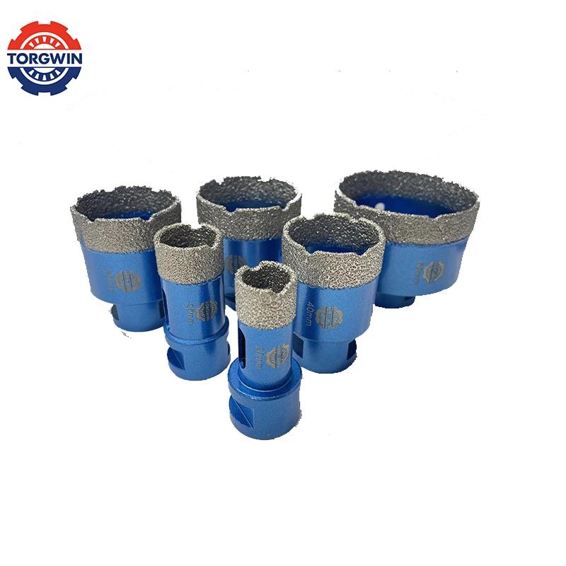 

6 шт. резьба M14 вакуумная пайка сухого алмазного сверления коронки керамическая плитка кольцевая пила гранит мрамор фарфор кирпич сверла инструменты синий