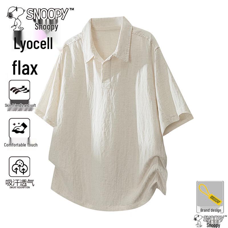 Snoopy Men s Short Sleeve Polo Shirt L