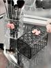 1pc Transparent Desktop Storage Box With Decorative Pink Bow,Pen Holder Cosmetic storage,Ideal For Back To School Supplies