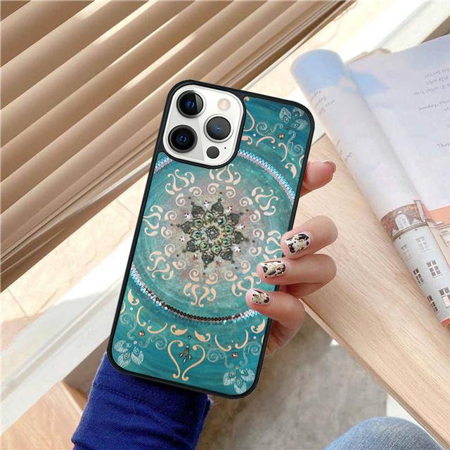 Mandala flower Pattern Coque Shell For iPhone 17 Air 15 16 14 13 12 Pro Max 11 Pro Max Plus Phone Case Cover