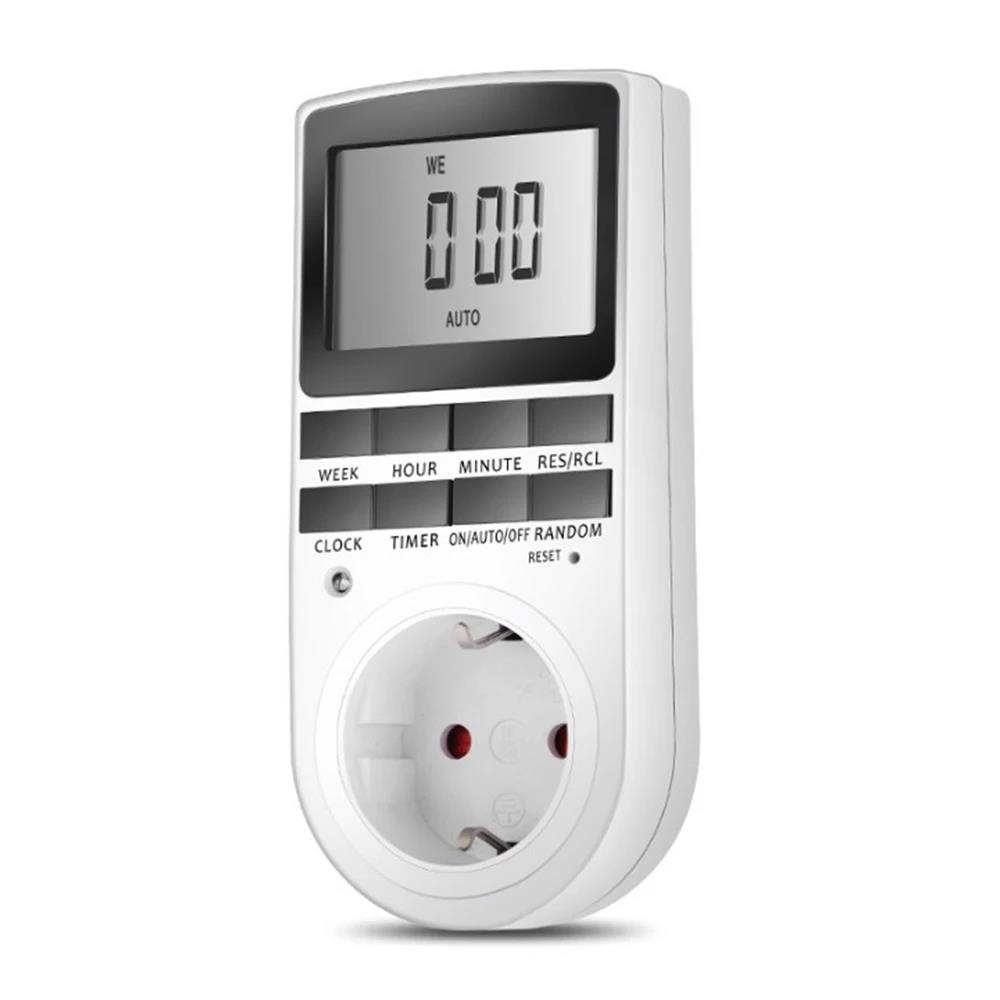 110/220V Electronic Digital Timer Switch 12/24 Hour Programmable Timing Socket Appliance Time Controller EU Plug Home Tools3