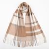 Red Bean Pure Cashmere Checkered Scarf for Women's Autumn and Winter Warm Scarf, Unisex Version