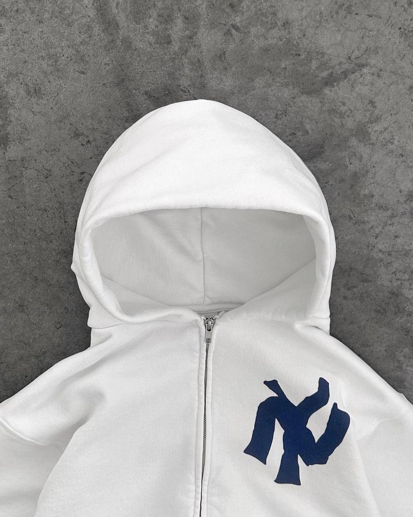 2024 Unisex European & American Autumn/Winter Printed Hooded Sweatshirt Jacket