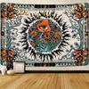 Psychedelisches Boho Auge Sonne Wandteppich Bohemian Hippie Okkultes Dekor Polyester Wohnzimmer Mystisches Kunstposter