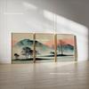 3pcs/set Japanese Mountain Landscape Zen Art Canvas Prints Forest Landscape Wall Art Posters Suitable for Modern Home Decor Gift