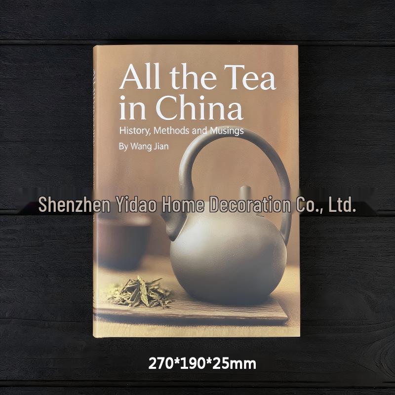 Chinese Tea Classic Hardcover: Zen Decor Prop for Office & Living Room