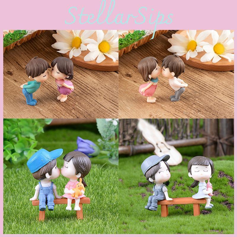 Adorable Kissing Couple Dolls Perfect For Creative Diy Micro Landscape Design