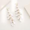 Exaggerated Long Tassel Earrings Solid Color Eardrop Elegant Petal Leaves Drop Earrings  Women