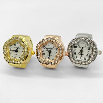 Quartz Finger Watch Ring for Women Men Couple Rings Digital Watches Elastic Stretchy Finger Band Punk Rings Jewelry Clock Teens