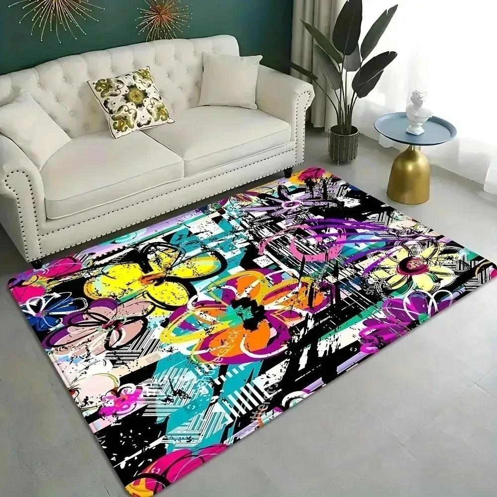 1PC Mushroom Pattern Kitchen Rugs Non-Slip Home Door Mats Pop design Bathroom Rug Bath Mat Carpet for Home Sink Laundry Decor