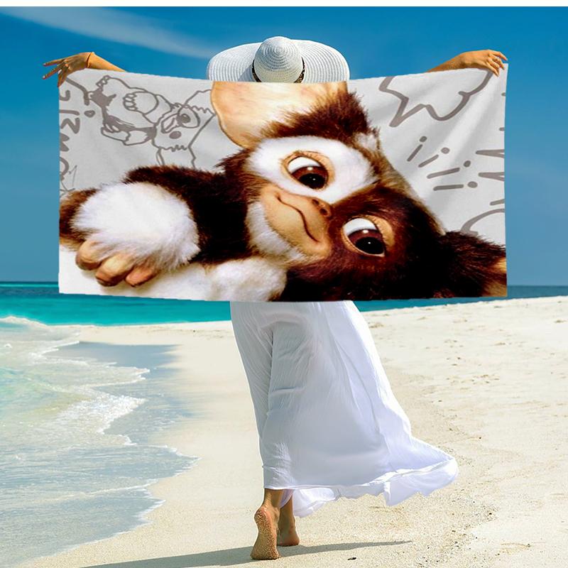 Mysterious Little Monster Beach Towel, Super Soft Microfiber, Gift for Her/Him, Birthday, for Pool, Beach, Travel, Home Decor Fan gifts